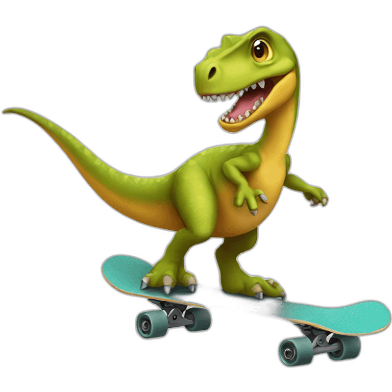 Skater dinosaur emoji