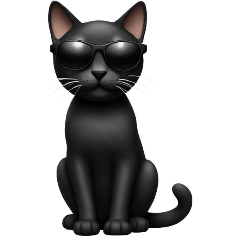 Cat black with sunglasses emoji