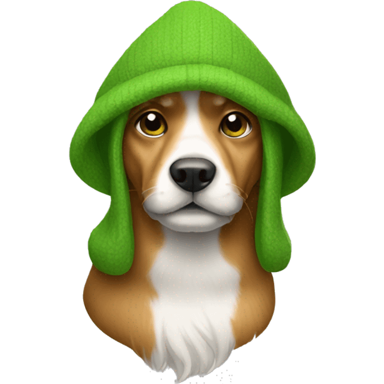 dog with green hody emoji