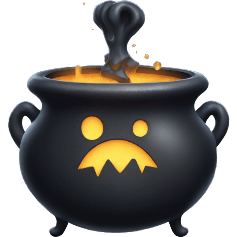 black cauldron with potion emoji