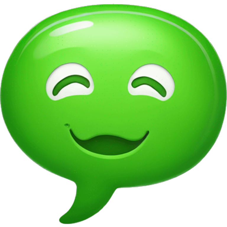 green chat bubble with a smiley face emoji