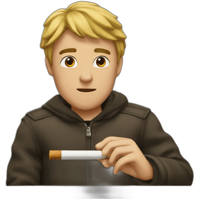 Arthur and cigarette in moûts emoji