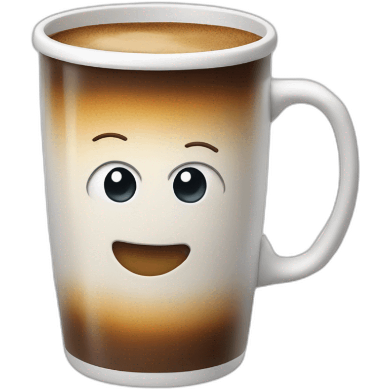 Brewing coffee in a big mug emoji