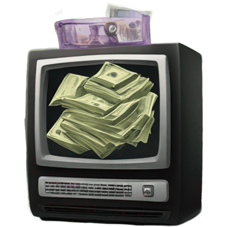 tv with money emoji