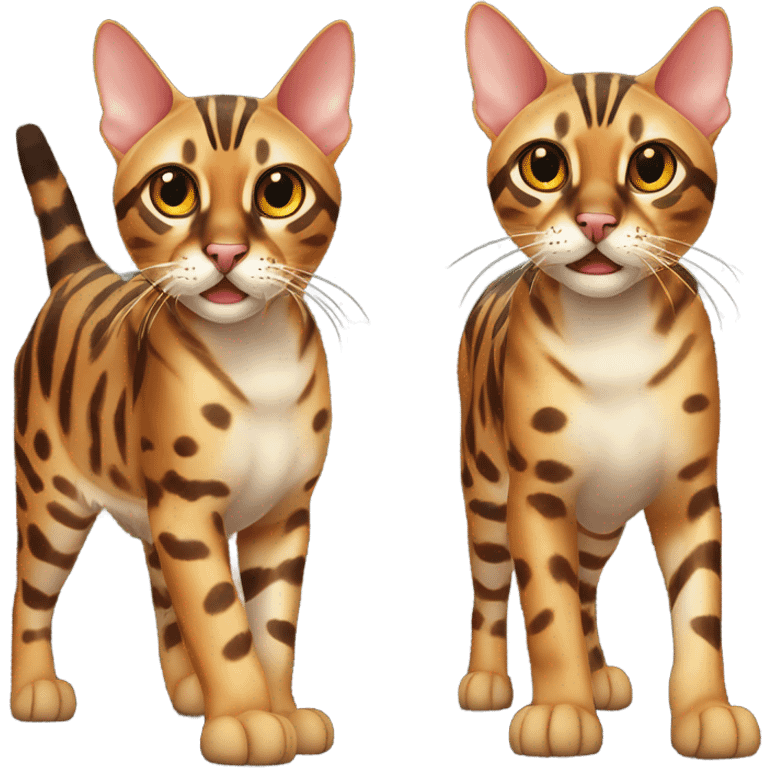 Bengal cat screaming emoji