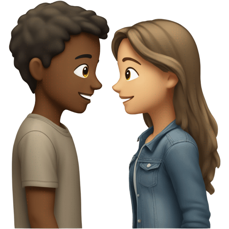 Girl and boy in love emoji