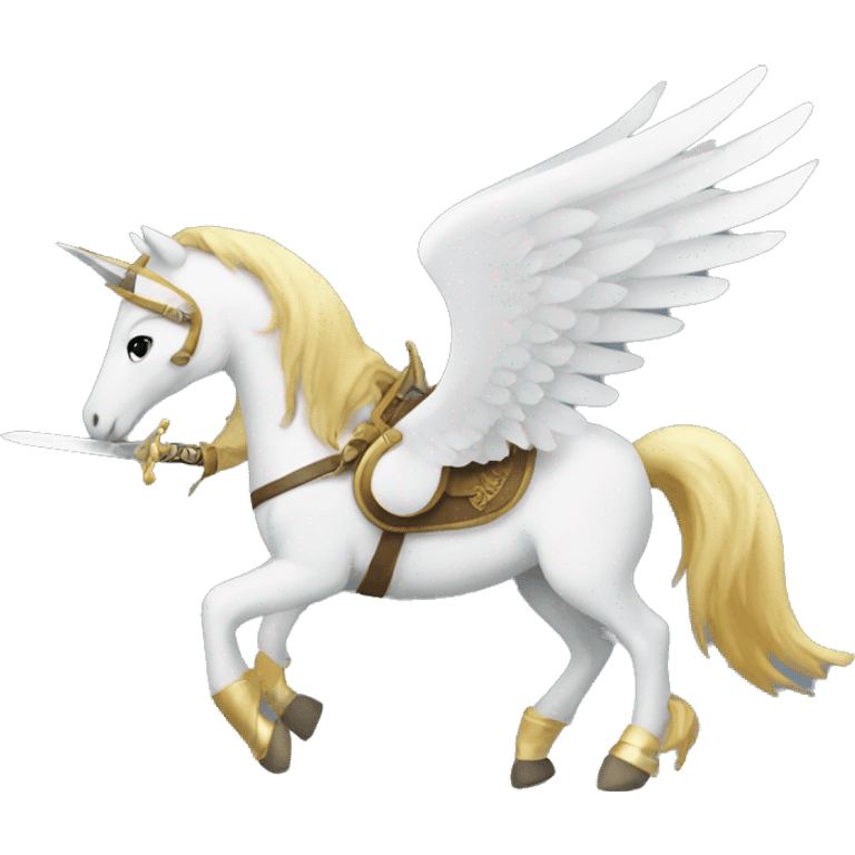 pegasus with a sword emoji