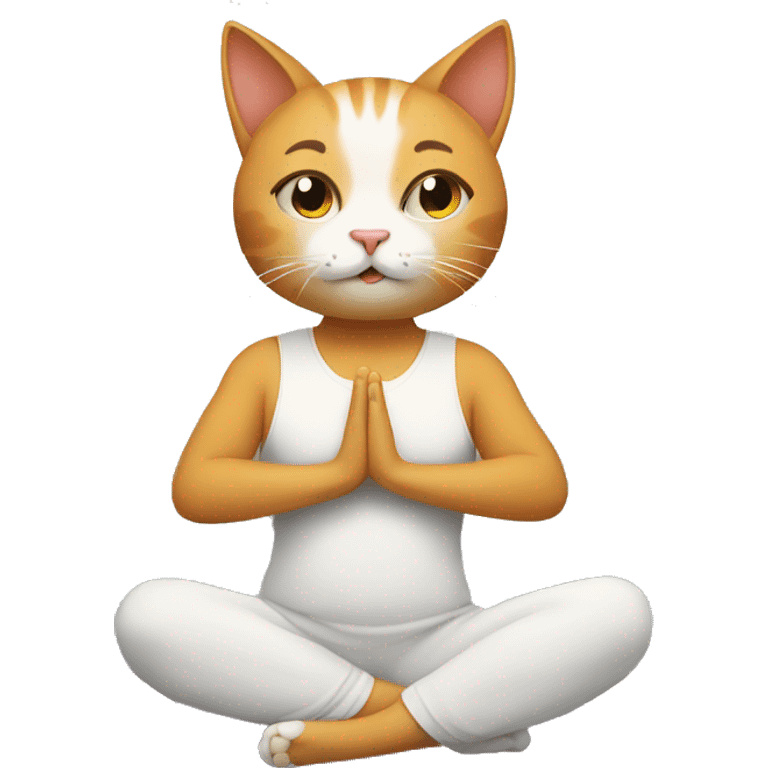 Yoga cat emoji