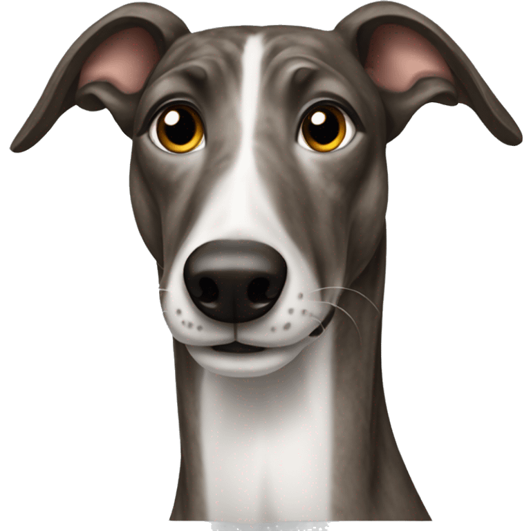 Greyhound with brindle fur emoji