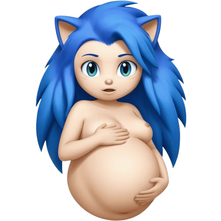 Pregnant sonic emoji