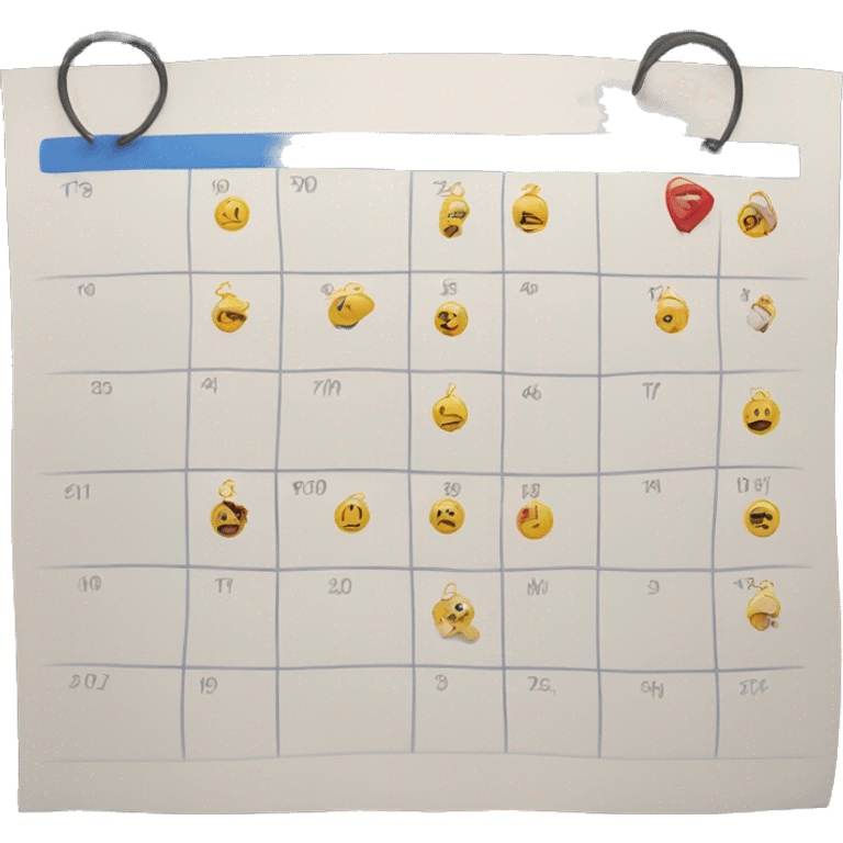 calender with 1 weeks emoji