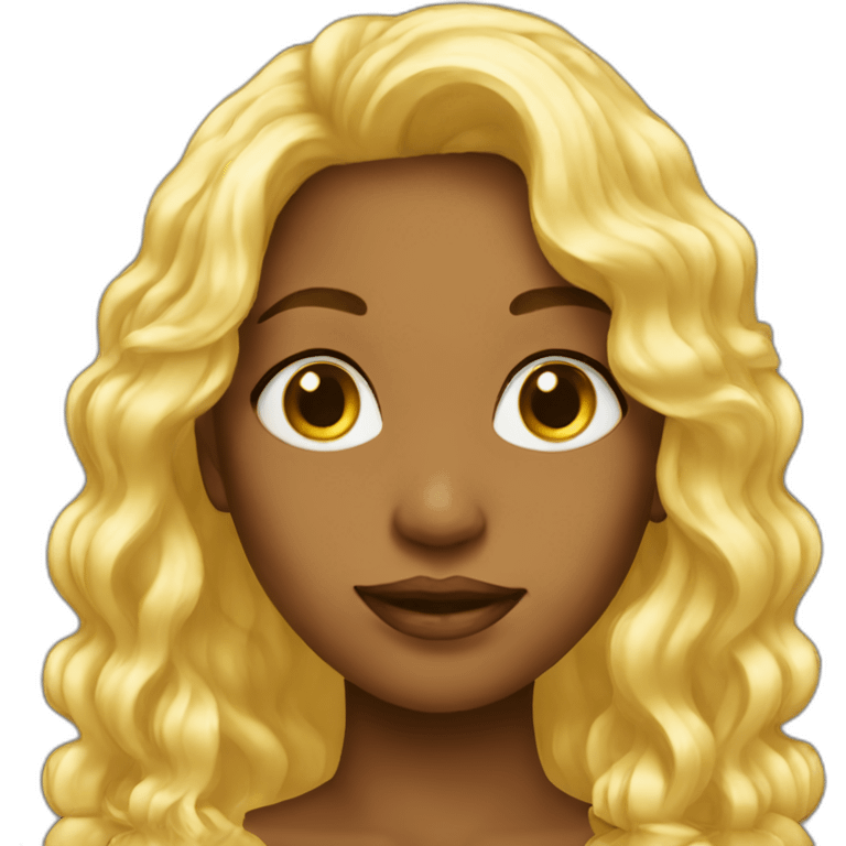 gold pretty girl emoji