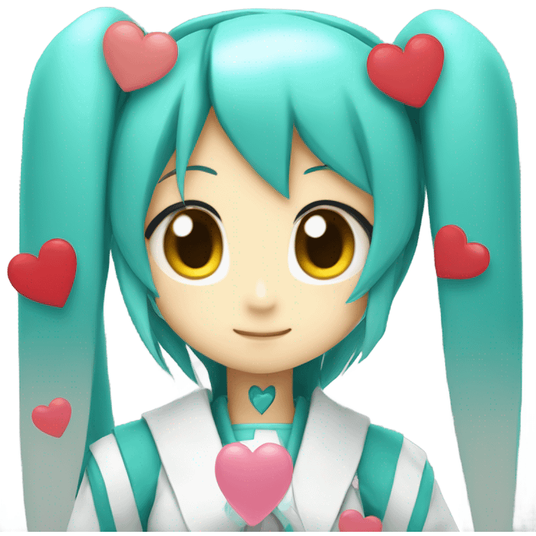 Hatsune Miku with a heart  emoji