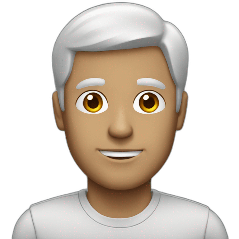 man with concrete and name john emoji