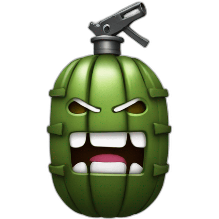 grenade face emoji