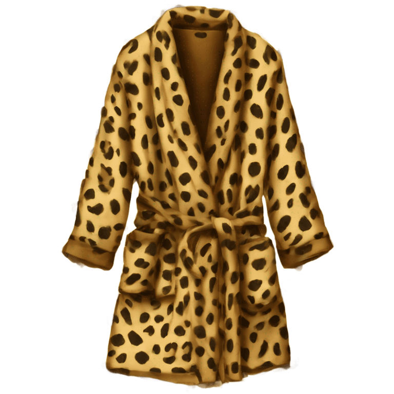 cheetah print robe emoji