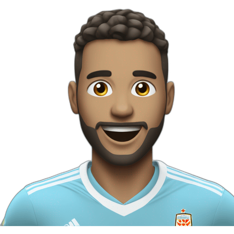 Jugador del celta celebrando un gol emoji