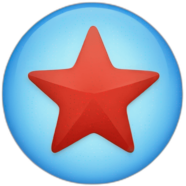 red star in blue circle emoji