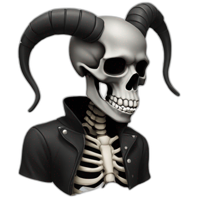 Black sweat whith skeleton capricorn emoji