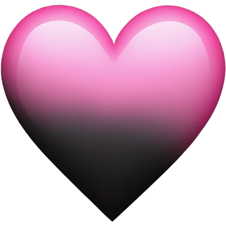 Pink heart fading into black emoji