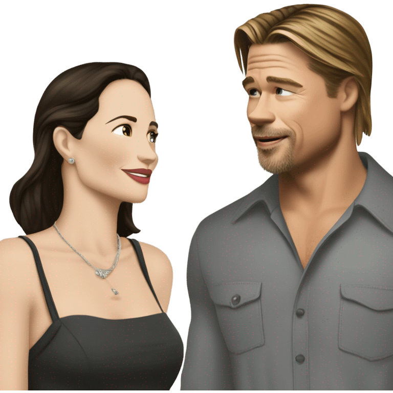 Claire Forlani and Brad Pitt emoji