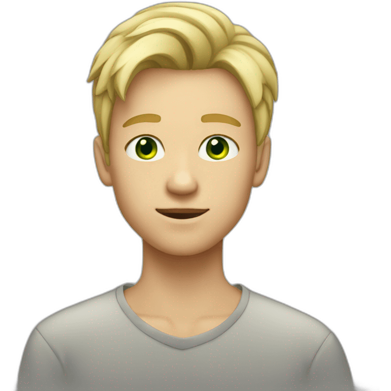 blond 21yo boy green eyes emoji