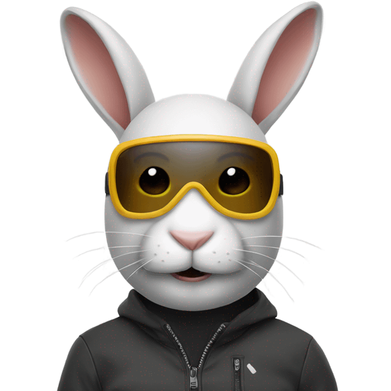 rabbit with ski mask emoji