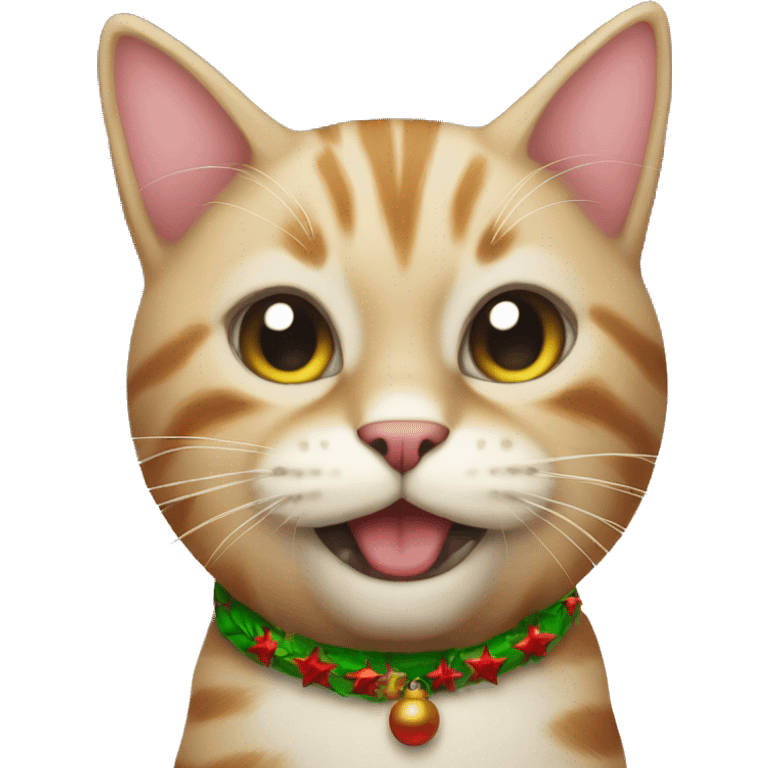 Christmas cat emoji