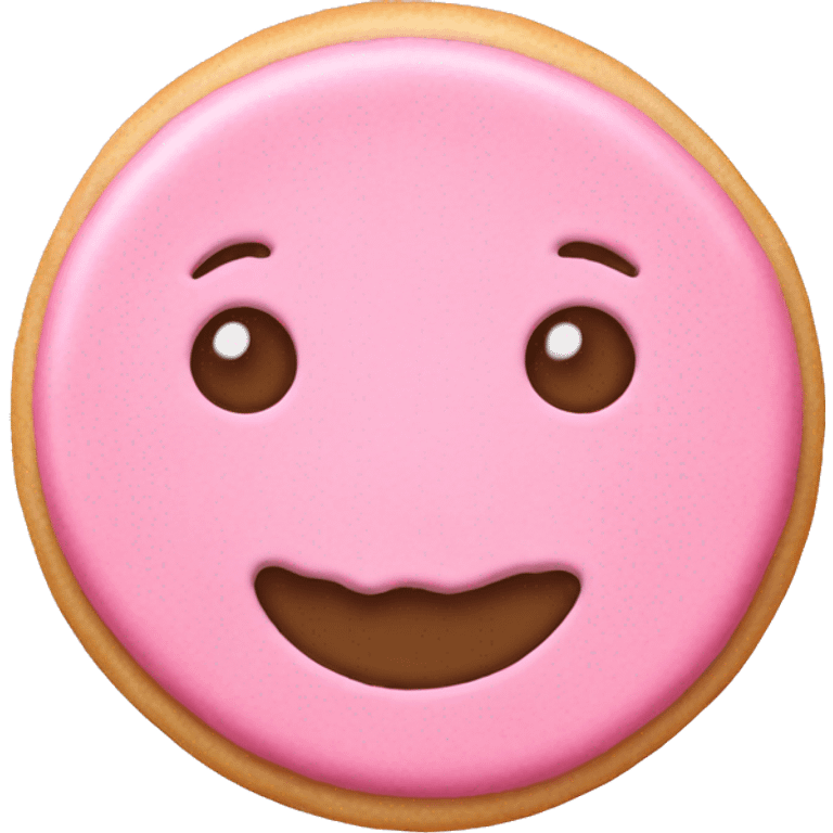 Pink sugar cookie emoji