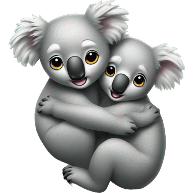 hugging koalas emoji