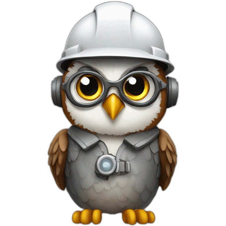 Engineer owl emoji