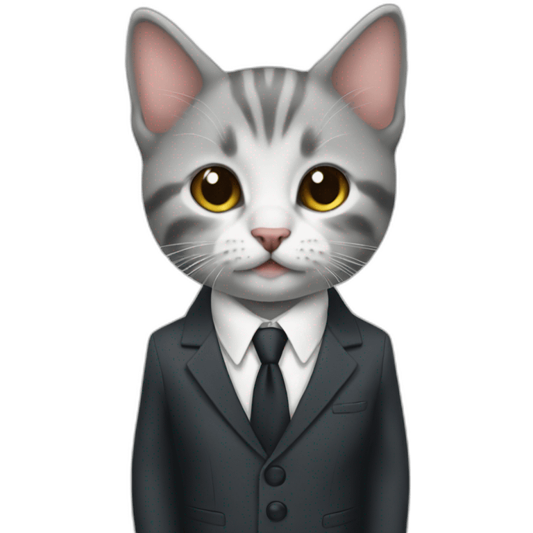 kitten in a suit emoji