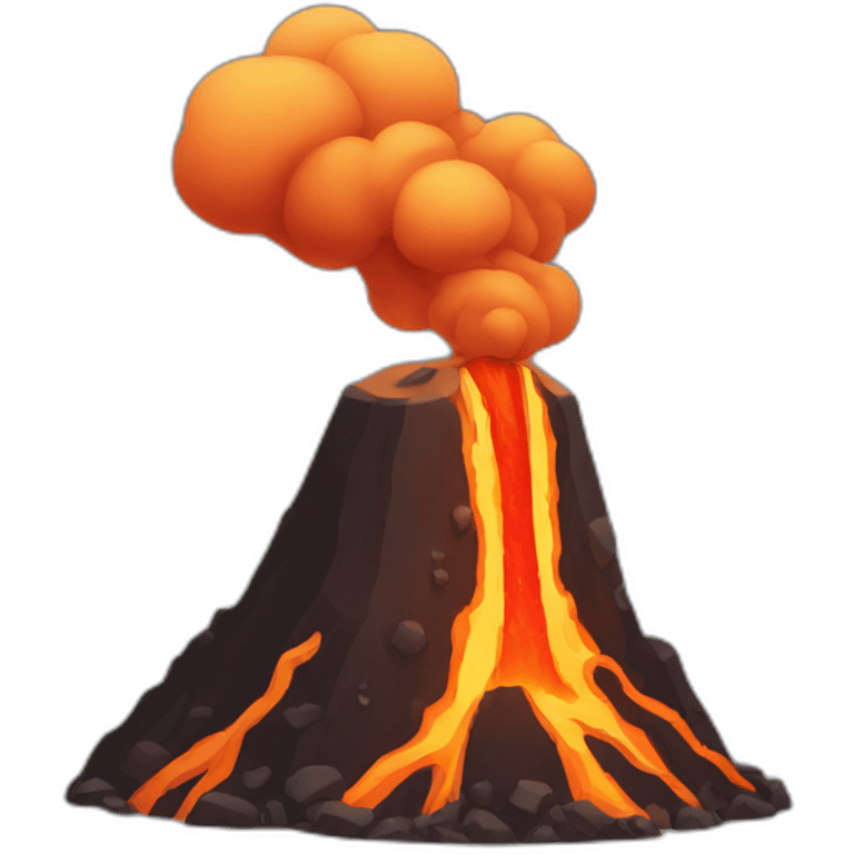 volcano and lava emoji