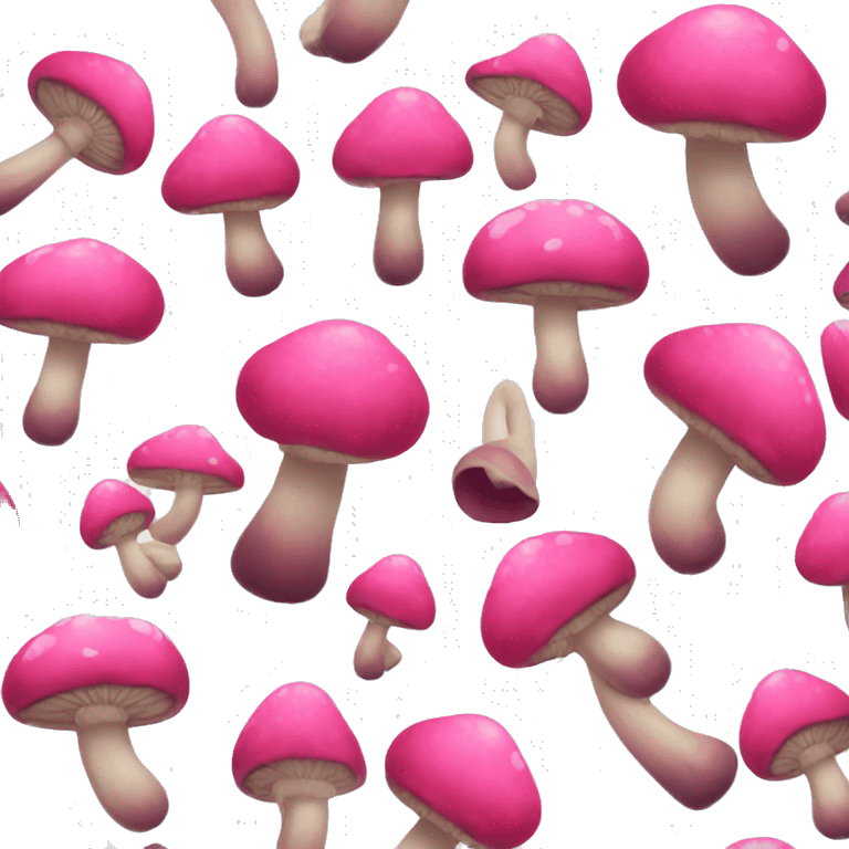 pink mushrooms emoji