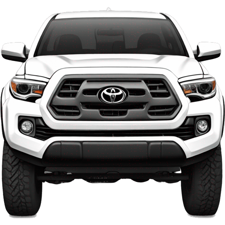 Toyota tacoma white head on view toyota letters in grill emoji