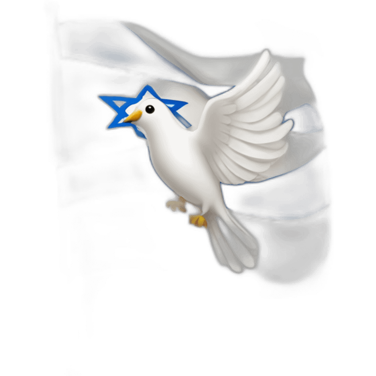 Israel flag and dove of peace emoji