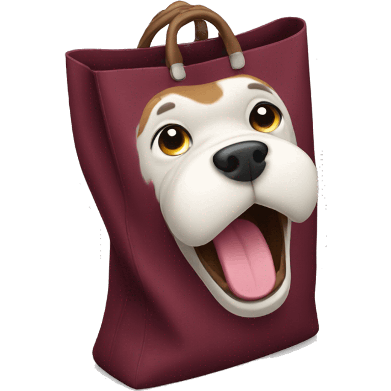 Barking bag bordo color emoji