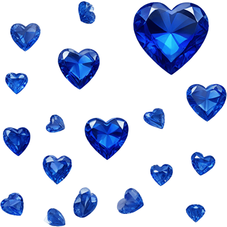 56 karat sparkling sapphire diamond heart emoji