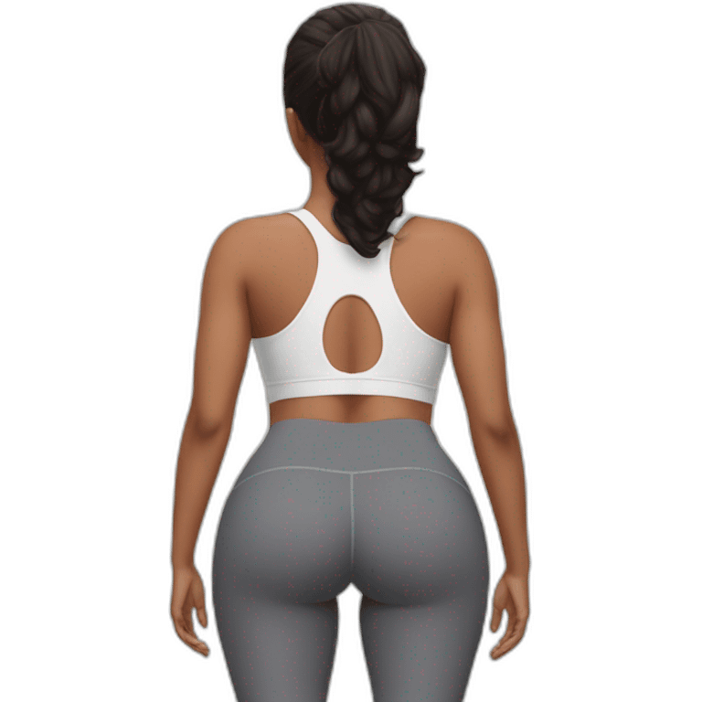 perfectly shaped peachy white butt cheeks yoga pants emoji