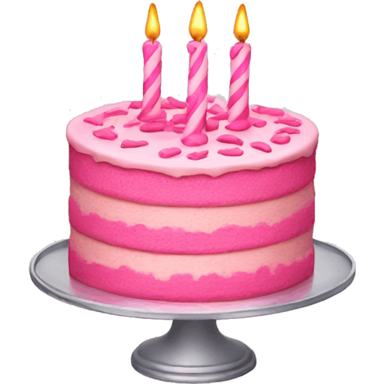 Pink birthday cake emoji