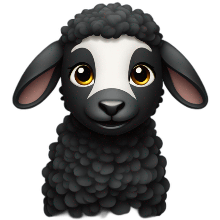 cute black lamb emoji