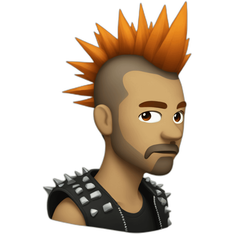 Punk with a mohawk emoji