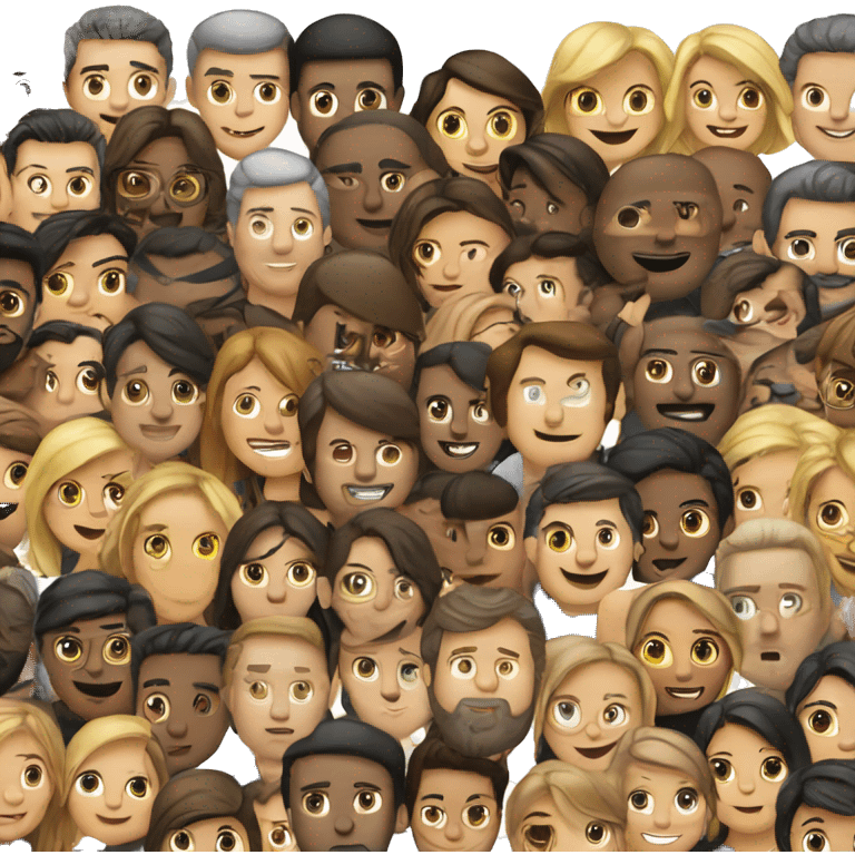 a small crowd of 20 people emoji