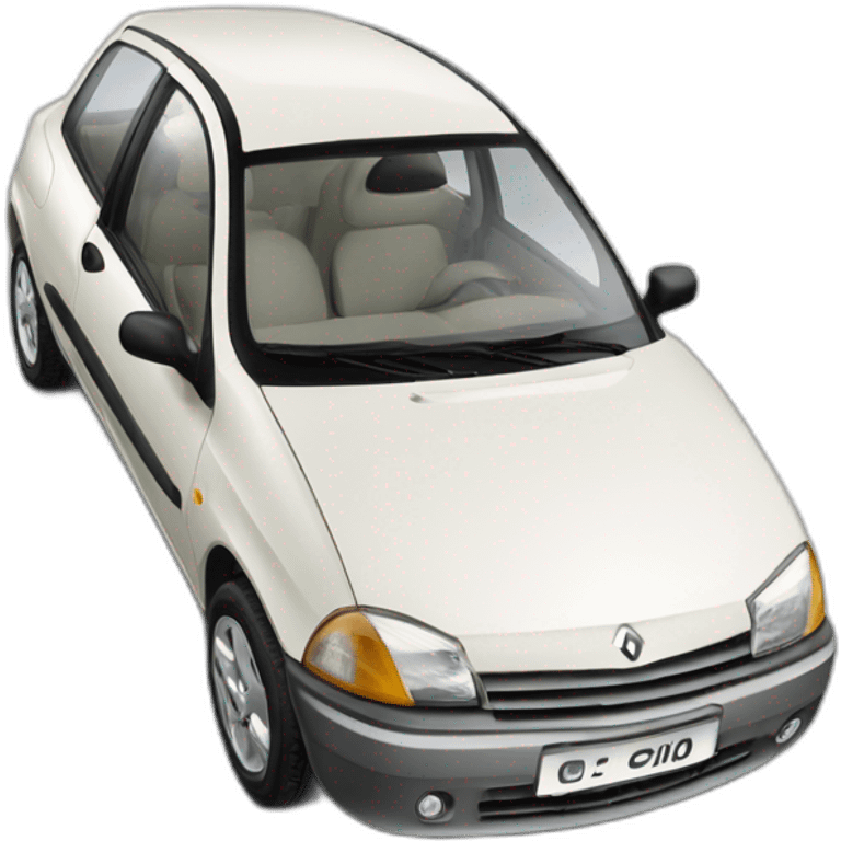 Renault Clío white 2002 emoji