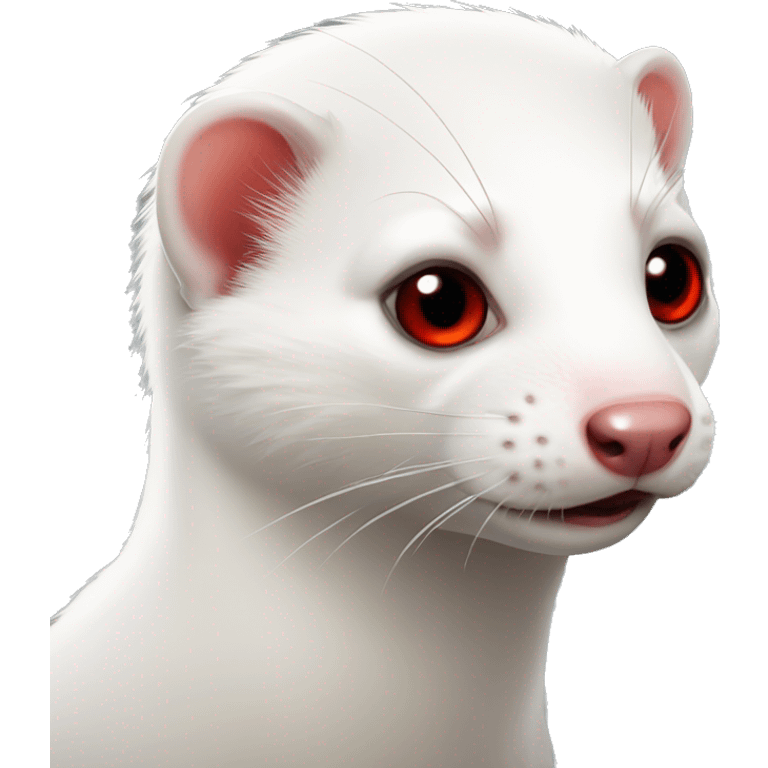 white ferret red eyes emoji