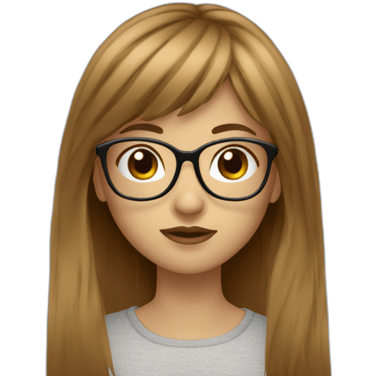 wthite-brown-hair-girl-with-glasses-and-fringe emoji