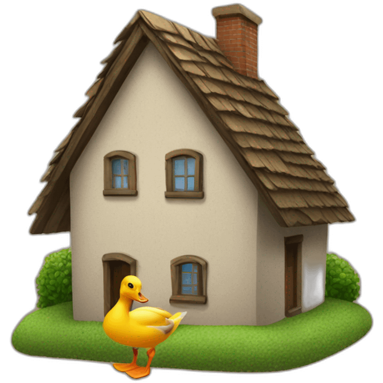 house with a duck emoji