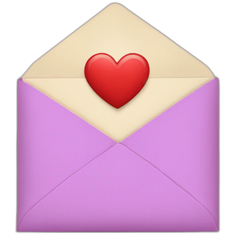 a letter envelope with a heart coming out of it emoji