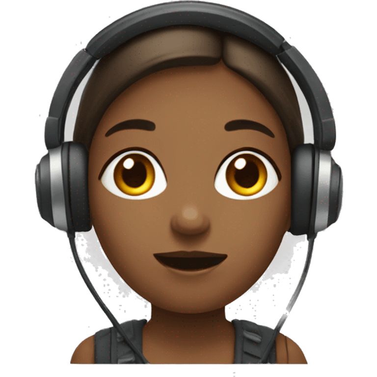 GIRL doing a podcast  emoji