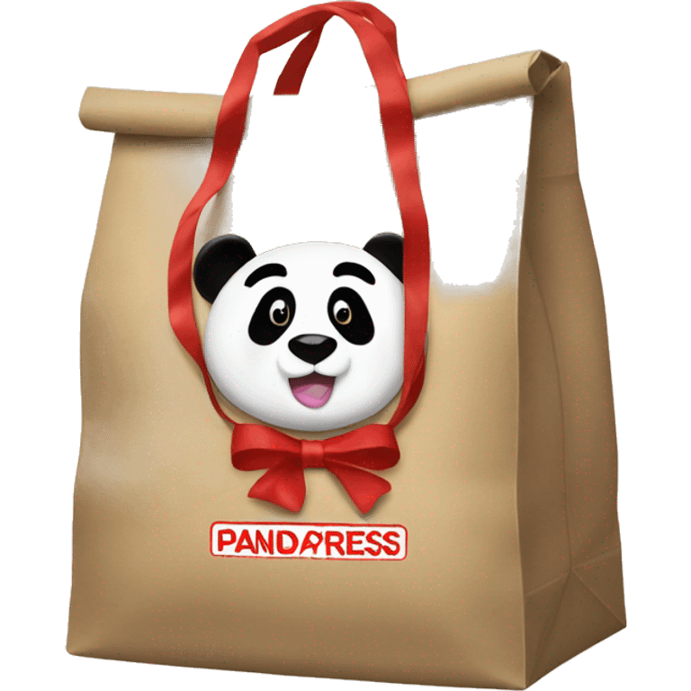 Panda Express bag with bow emoji